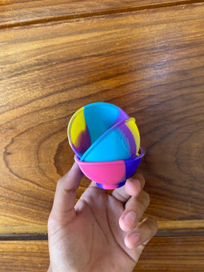 CuiA de silicone colorida com design vibrante multicolorido azul amarelo roxo e rosa para aliviar o estresse