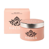 Isabelle la belle dalila pasta hidratante perfumada em pote rosa com tampa prata e logo preto ornamentado 200g