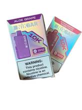 Embalagem holográfica roxa e iridescente para dispositivo vape descartável nikbar aloe grape 10k puffs