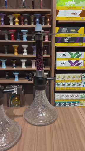 NARGUILE COMPLETO LUXX + VASO BRILHA NO ESCURO + MANG SIMPLES + ROSH