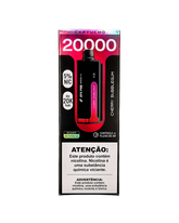 Cartucho vape pod refil life eco iii 20 000 puffs vermelho e preto sabor chiclete de cereja pronto para uso