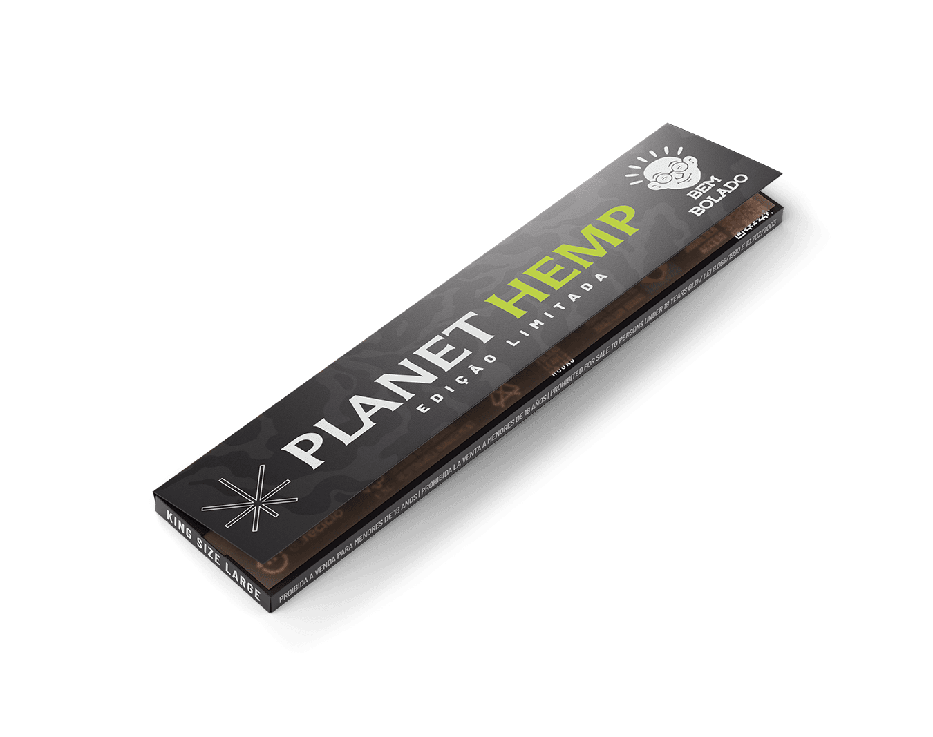 Seda De Papel King Size Large Brown Planet Hemp 35un Bem Bolado