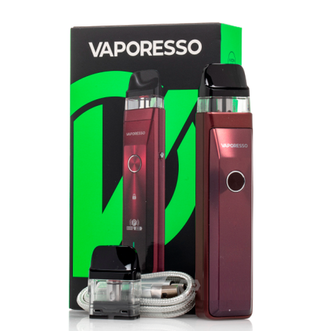 Vaporesso xros pro vaporizador istick 200w acabamento vermelho brilhante com detalhes em preto e prata