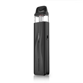 Vaporesso xros 5 mini preto com corpo texturizado e tanque transparente para sistema pod compacto