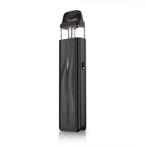 Vaporesso xros 5 mini preto com corpo texturizado e tanque transparente para sistema pod compacto